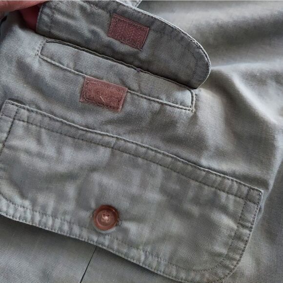 Orviz Buzz Off Insect Repellant Men’s Long Sleeve Button Up Green Shirt XL - Picture 4 of 7